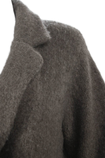 Demylee Womens Pea Coat Gray Yak Button Long Sleeve Size XS