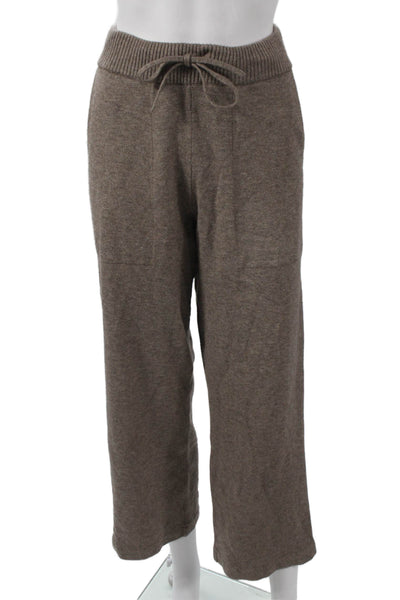 TKEES Women Brown Viscose Drawstring Sweatpants Size M