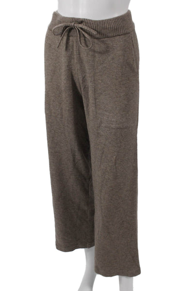 TKEES Women Brown Viscose Drawstring Sweatpants Size M
