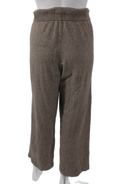 TKEES Women Brown Viscose Drawstring Sweatpants Size M
