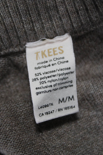 TKEES Women Brown Viscose Drawstring Sweatpants Size M