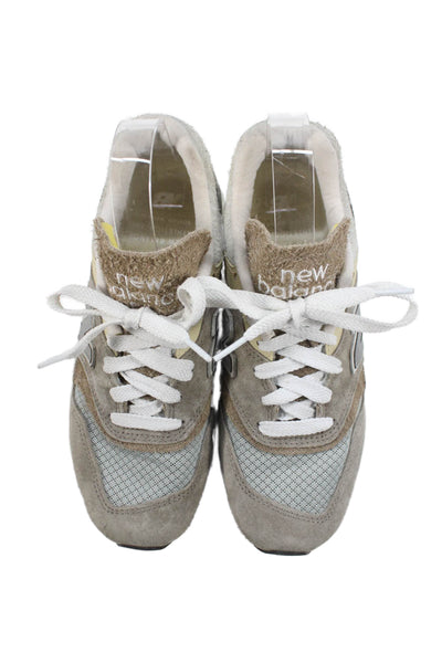 New Balance Womens Suede Lace Up Paneled Sneakers Brown Size 5.5