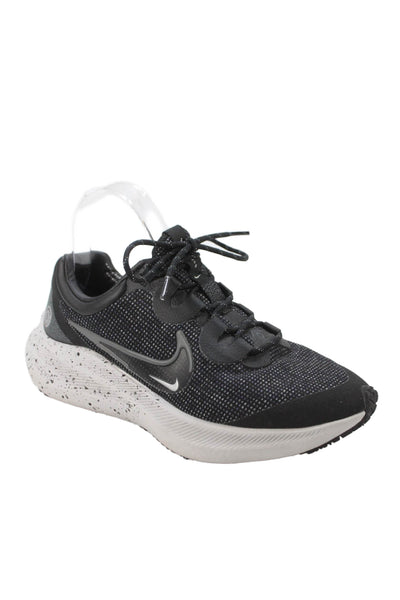 Nike Womens Casual Lace Up Sneakers Black Size 7.5