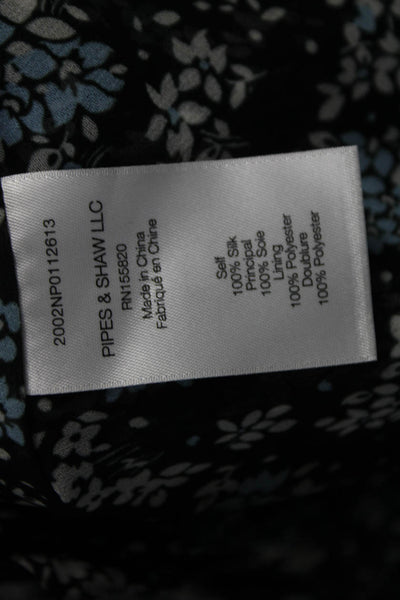 Veronica Beard Women Wrap Dress Black V-Neck Short Sleeve Knee-Length Size 2