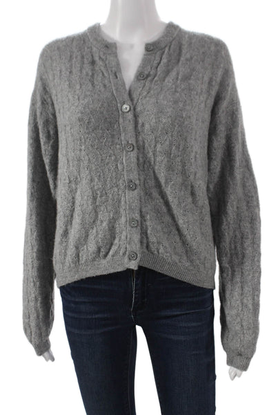J Crew Womens Gray Polyamide Cardigan Long Sleeve Size S