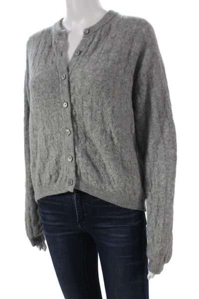 J Crew Womens Gray Polyamide Cardigan Long Sleeve Size S