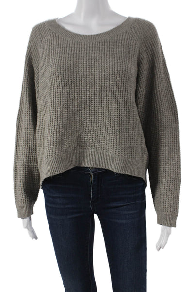 Vince Womens Yak Round Neck Pullover Sweater Gray Size S