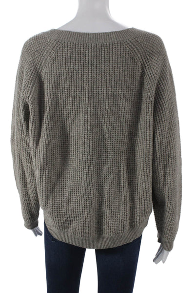Vince Womens Yak Round Neck Pullover Sweater Gray Size S