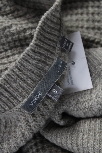 Vince Womens Yak Round Neck Pullover Sweater Gray Size S