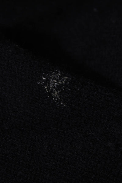 Aqua Cashmere Womens V-Neck Cashmere Pullover Skull Black Size XS