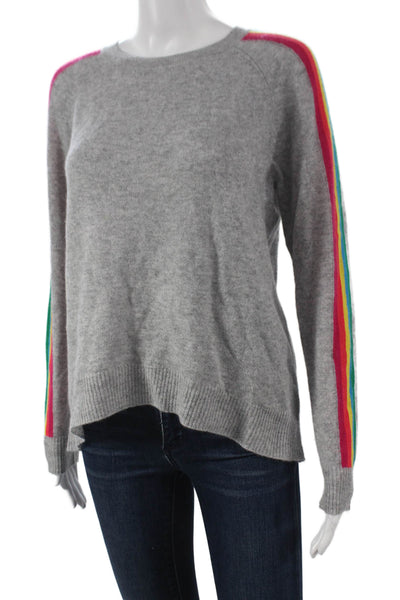 Aqua Cashmere Women Pullover Sweater Gray Cashmere Crew Neck Size XS