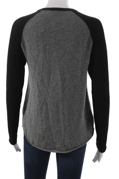 Aqua Cashmere Womens Gray Skull Graphic Crew Neck Pullover Size XS