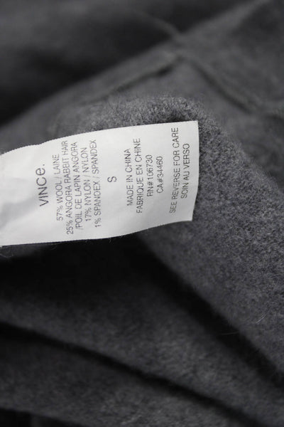 Vince Womens Wool Pullover Sweater Boat Neck Gray Long Sleeve Size S