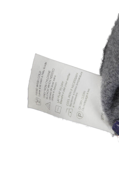 Vince Womens Wool Pullover Sweater Boat Neck Gray Long Sleeve Size S