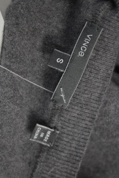 Vince Womens Wool Pullover Sweater Boat Neck Gray Long Sleeve Size S