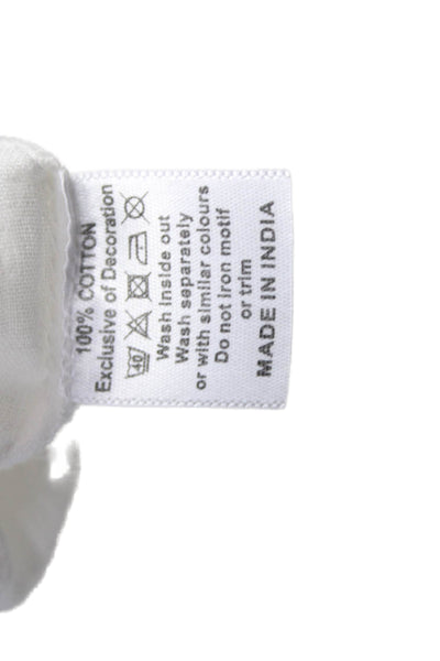 Star Mela Womens Maxi Dress White Square Neck Sleeveless Cotton Size M