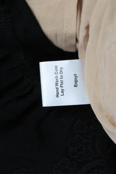 Nightcap Clothing Womens Maxi Dress Black Rayon Square Neck Short Sleeve Size 4