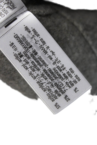 Zara Women Cardigan Gray Acrylic Crew Neck Long Sleeve Size S