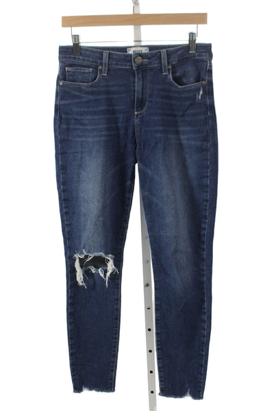 Paige Womens Ankle Jeans Blue High Rise Size 28