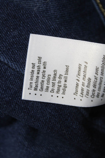 Paige Women Blue High Rise Ankle Jeans Cotton Inseam 30 Size 28