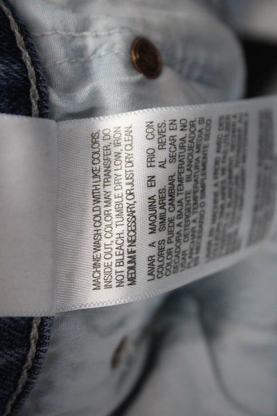 Mother Superior Womens Straight Blue Cotton Jeans High Rise Size 30
