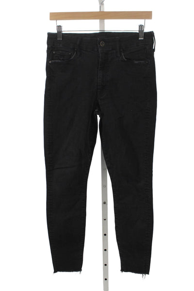 Mother Women Black Skinny Jeans High Rise Cotton Inseam 26 Size 30