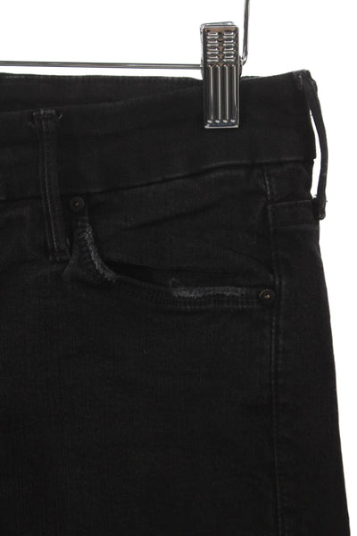 Mother Women Black Skinny Jeans High Rise Cotton Inseam 26 Size 30