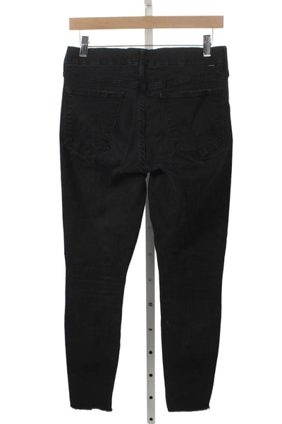 Mother Women Black Skinny Jeans High Rise Cotton Inseam 26 Size 30