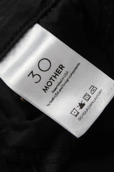 Mother Women Black Skinny Jeans High Rise Cotton Inseam 26 Size 30