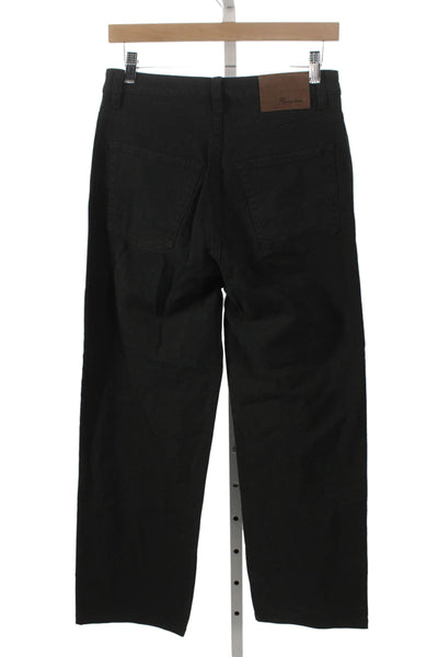 Rowan Womens Black Wide Leg Cotton Blend Jeans Size 26