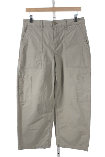 Agolde Women Cargo Pants Beige Cotton Button Closure Size 28