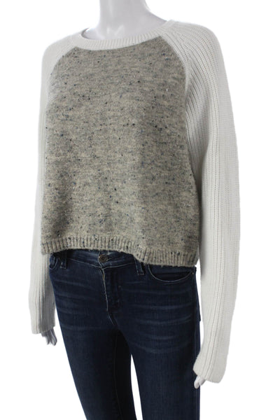 Stitches + Stripes Womens Gray Cotton Pullover Round Neck Long Sleeve Size S