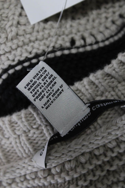 Cotton By Autumn Cashmere Women Pullover Sweater Beige Crewneck Size M