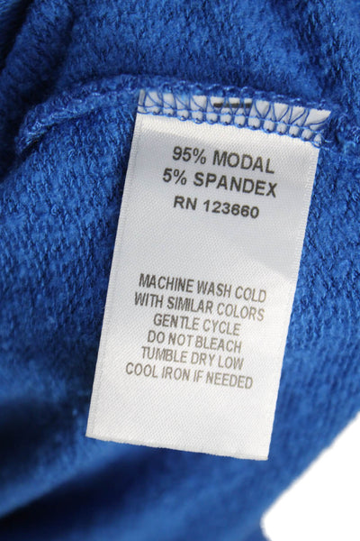 Splits 59 Womens Pullover Sweatshirt Blue Modal Crew Neck Long Sleeve Size L