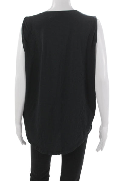 Lululemon Women Basic Cotton Gray Sleeveless Round Neck Tank Top Size 8