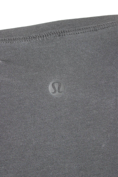 Lululemon Women Basic Cotton Gray Sleeveless Round Neck Tank Top Size 8