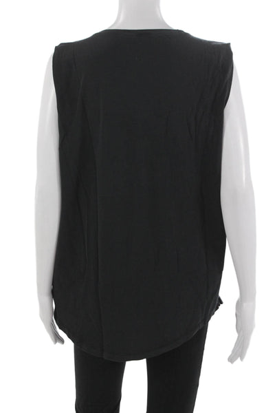 Lululemon Women Basic Tank Gray Polyester Round Neck Sleeveless Pullover Size S