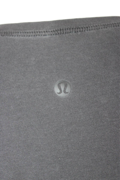 Lululemon Women Basic Tank Gray Polyester Round Neck Sleeveless Pullover Size S