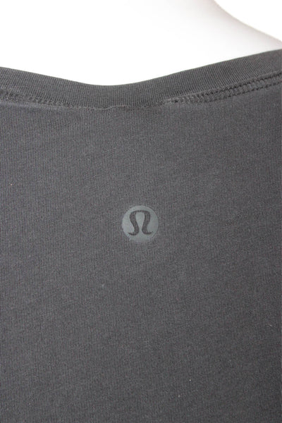 Lululemon Womens Black Pima Cotton Sleeveless Tank Crew Neck Size 10