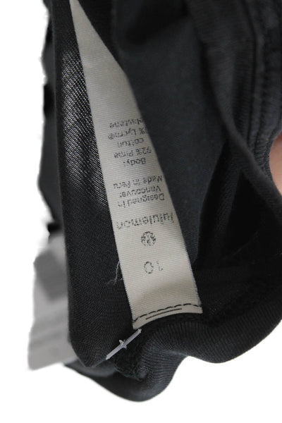 Lululemon Womens Black Pima Cotton Sleeveless Tank Crew Neck Size 10