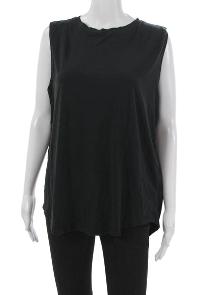 Lululemon Womens Black Pima Cotton Basic Tank Sleeveless Round Neck Size 10
