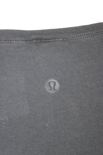 Lululemon Womens Black Pima Cotton Basic Tank Sleeveless Round Neck Size 10
