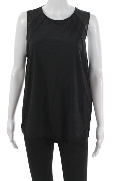 Lululemon Women Basic Sleeveless Tank Black Polyester Round Neck Size S