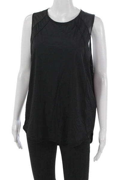 Lululemon Women Basic Sleeveless Tank Black Polyester Round Neck Size S