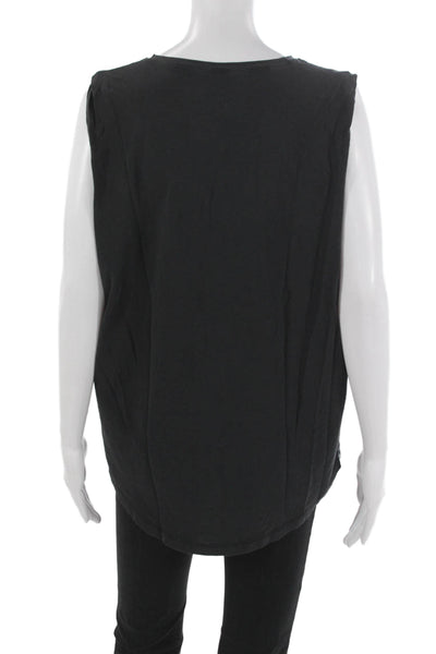Lululemon Women Basic Tank Top Gray Crewneck Sleeveless Polyester Size M