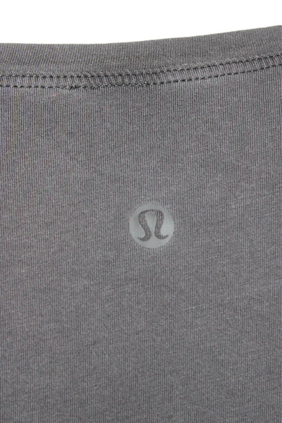 Lululemon Women Basic Tank Top Gray Crewneck Sleeveless Polyester Size M