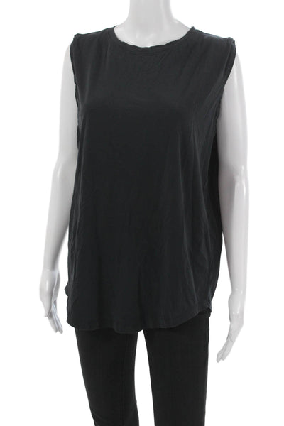 Lululemon Womens Basic Sleeveless Tank Black Crew Neck Pullover Size 8
