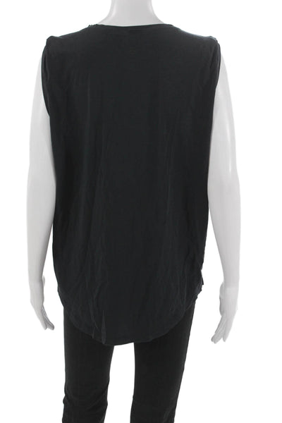 Lululemon Womens Basic Sleeveless Tank Black Crew Neck Pullover Size 8