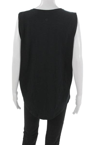 Lululemon Womens Basic Sleeveless Tank Black Pima Cotton Size 10
