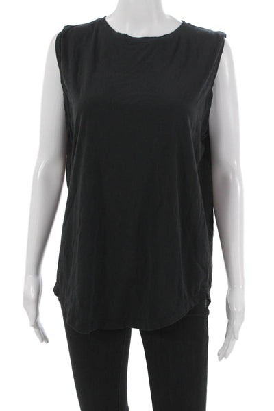 Lululemon Womens Sleeveless Basic Tank Black Pima Cotton Round Neck Size 8